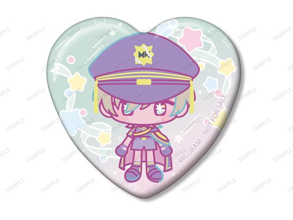 Es A Yumepuchi heart-shaped can badge bonus