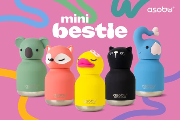 asobu 新款 Mini Bestie 水瓶（计划于 2026 年 3 月发布）