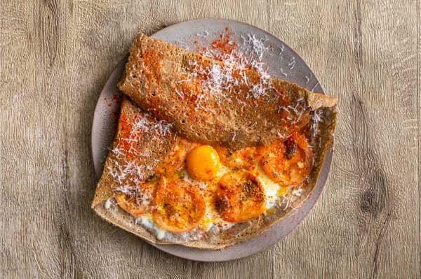 Kobe Pork Ham, Kitasaka Egg, and Cheese Galette Complète at CREPE & GALETTE TOOTH TOOTH