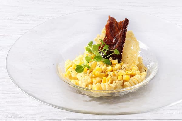 京都玉米冷意大利螺旋面 (Fusilli) 卡邦尼风格