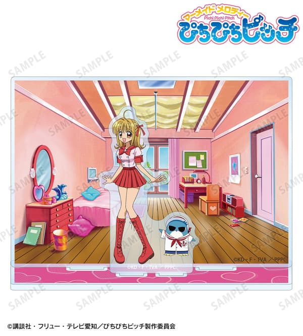 머메이드 멜로디 피치피치핏치 루치아 & 히포 파츠 포함 BIG 아크릴 스탠드