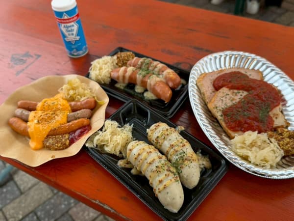 Assorted German sausages