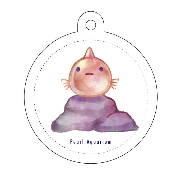 圆鳍鱼珍珠钥匙链