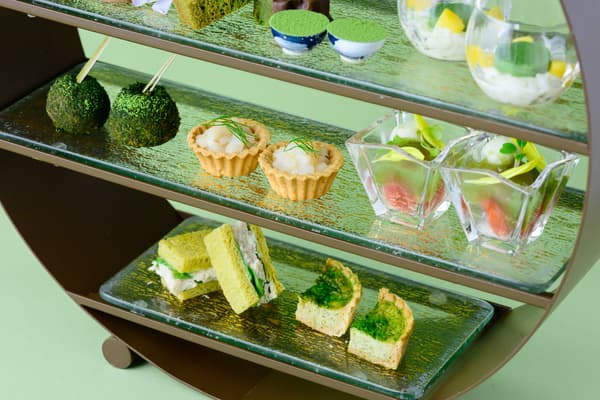 Matcha sweets close-up