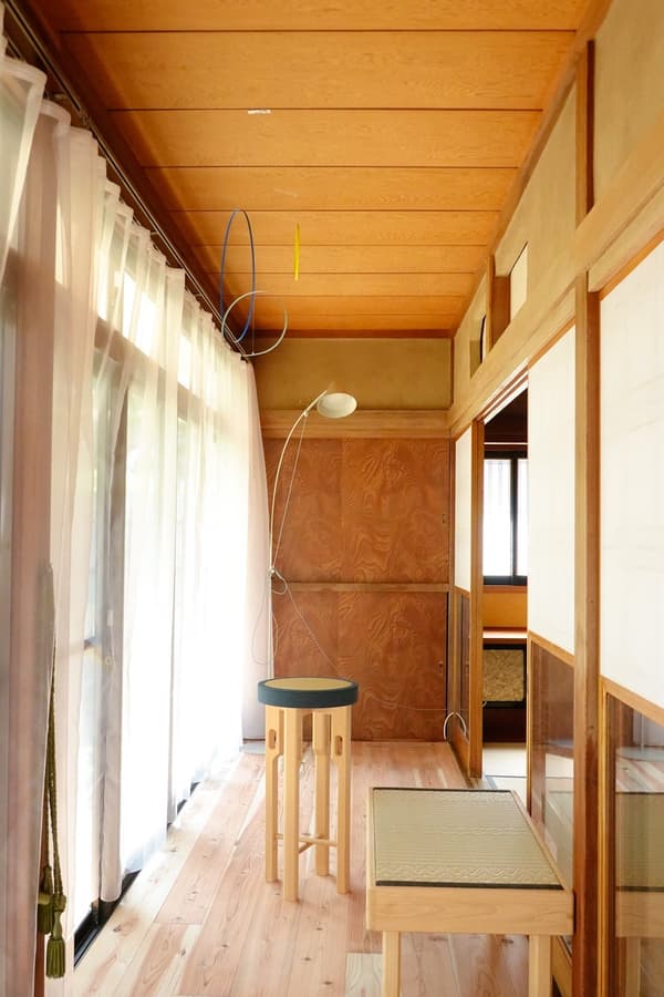 A sun-lit engawa veranda