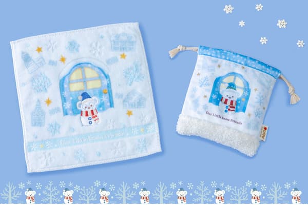 Toalla pequeña y bolsa con cordón de Our Little Snow Friends