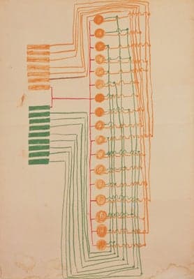 田中敦子，《無題 (6)》，1956年