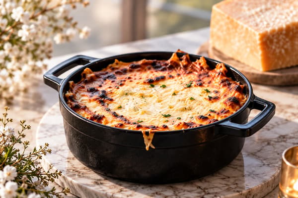 Nara-grown cauliflower lasagna with Totsukawa Village yubeshi