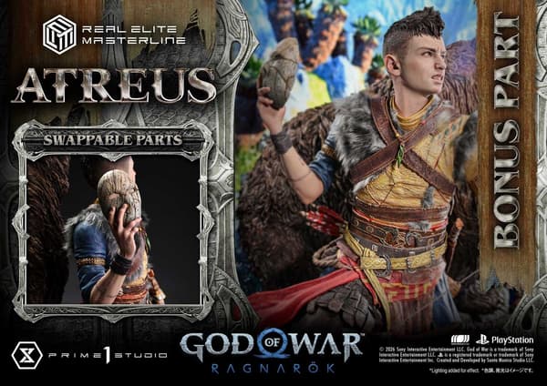 Atreus statue with Odin's mask