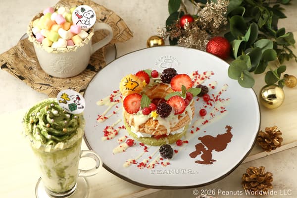 Menú limitado de Navidad de PEANUTS Cafe