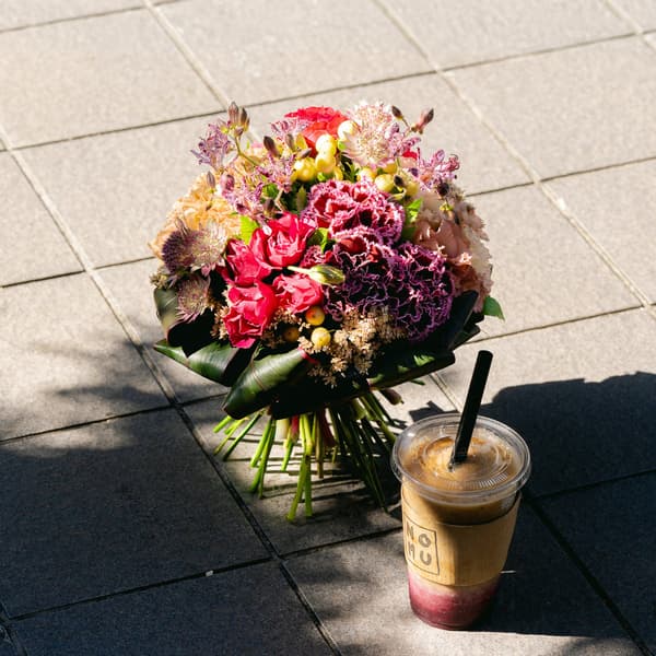 Morning Bouquet with Marron & Cassis Tea Smoothie