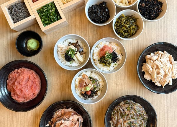 茶泡饭吧配料展示