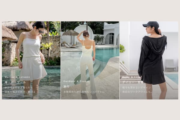 Aqua Cool UV dikenakan di lingkungan luar ruangan