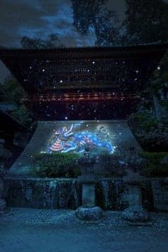 구노잔 도쇼구 신사 야간 조명