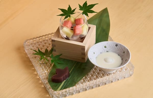Resumen de los dulces servidos en el té de la tarde de verano de Banyan Tree Higashiyama Kyoto