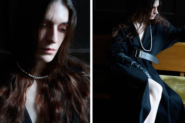 K18 minimalist pearl necklace and K18 minimalist pearl long necklace