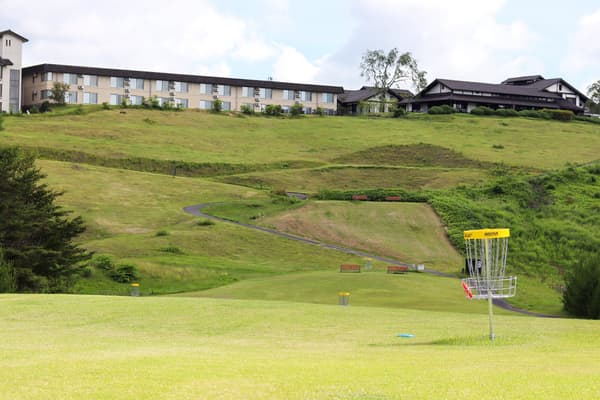 Lawn garden and disc golf goal