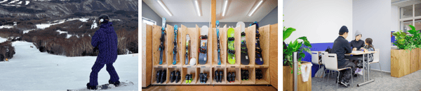 左图：First Track | 中图：尊享租赁 | 右图：餐厅预留座位