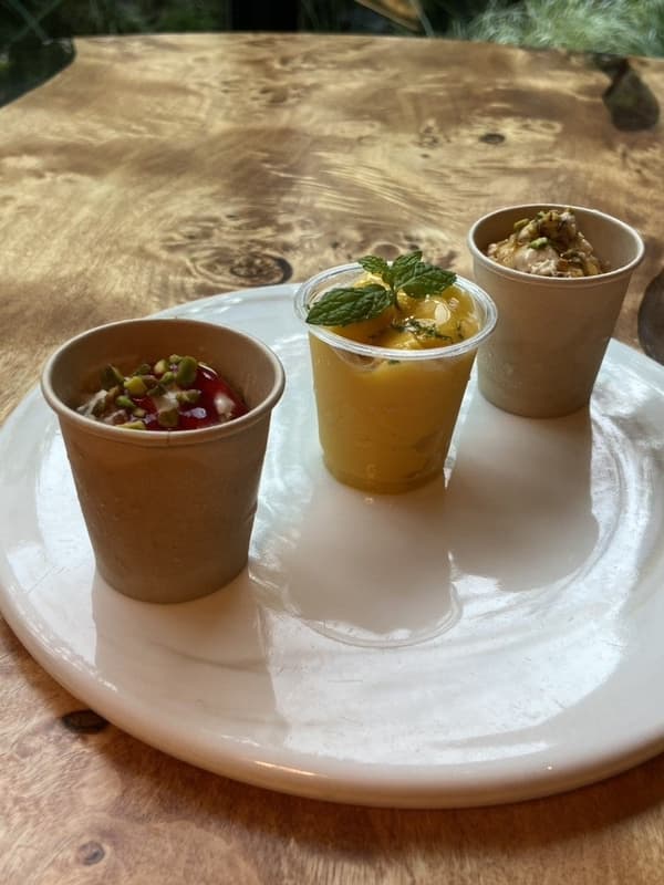 Three one-cup pairing desserts