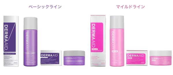 Semuanya adalah produk kuasi-obat. Dari kiri: Triple Active Lotion N (nama penjualan), Triple Active Cream N (nama penjualan), Triple Active Mild Lotion, Triple Active Mild Cream
