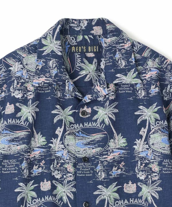 Camisa aloha con estampado de archivo de MEN'S BIGI - diseño 1