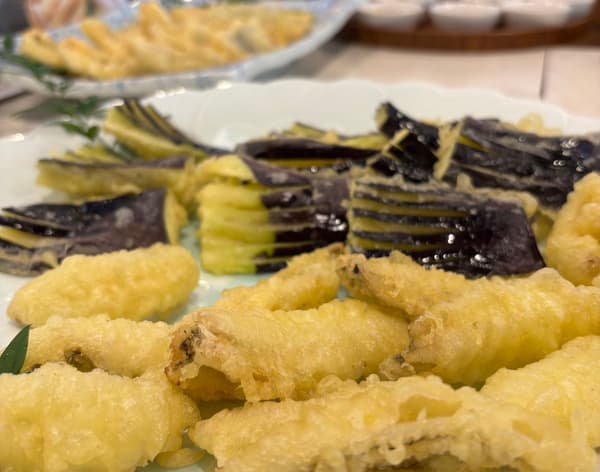 Hamo and seasonal tempura