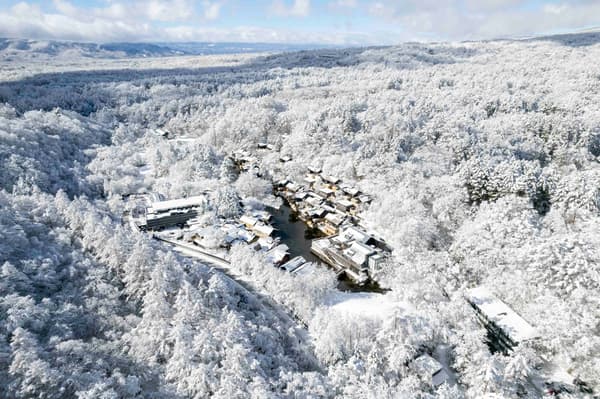 Aerial view of HOSHINOYA Karuizawa
