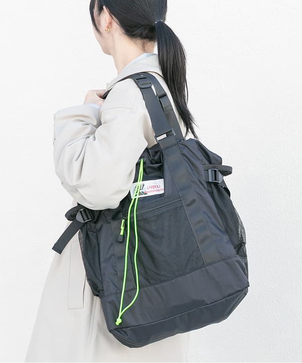 CARIBOU Mountaineering × EKAL L. WEIGHT PACK TOTE in black color
