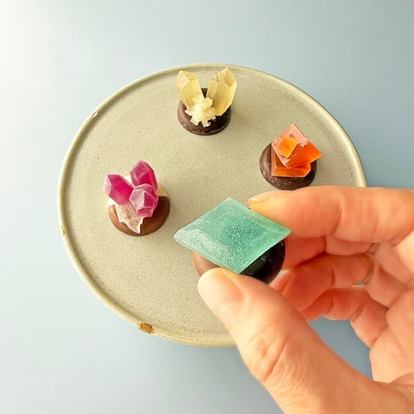 Chocolates resembling mysterious minerals