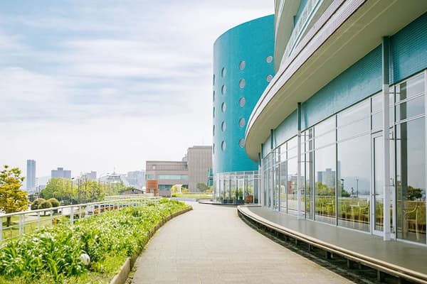 Boardwalk viewing area right next to Lake Biwa