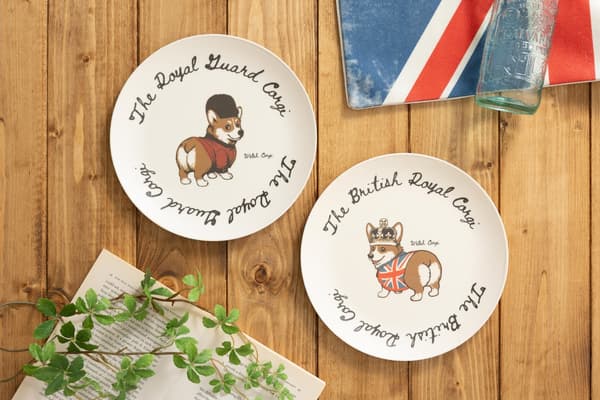 Piring Bambu Desain Anjing Inggris, Set isi 2