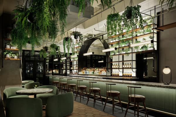 鹿儿岛喜来登酒店的VIVARIUM酒吧内部