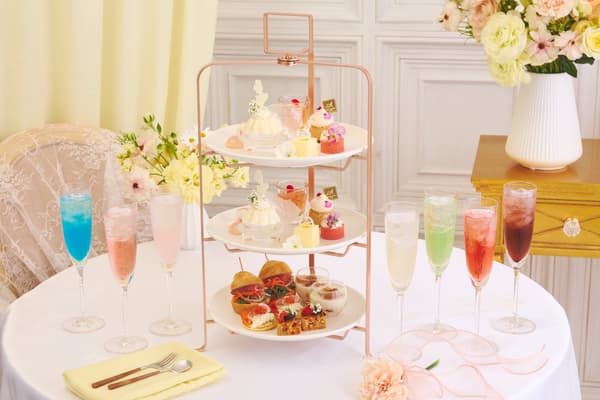 Special color drink options for the Mariée Floral Celebration Afternoon Tea