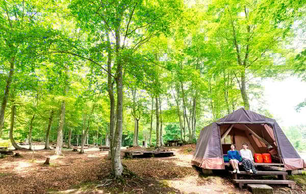 Kyukamura Original Lodge-Style Tent – no setup or takedown required