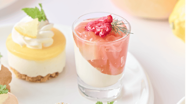 Romantic Peach Coconut Blancmange