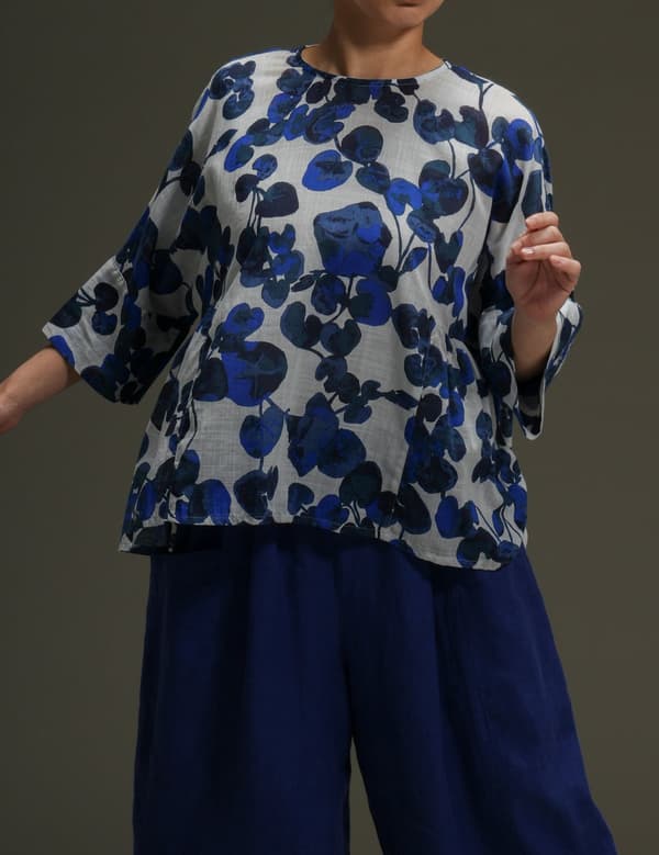 Cotton slub lawn pullover