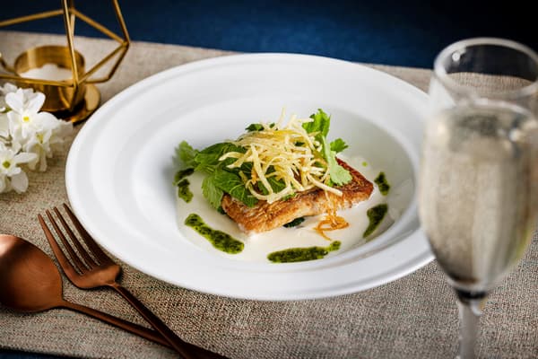 Sauté Ikan Putih dengan Saus Sampanye