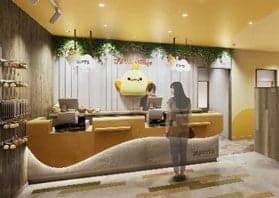 收銀台後方以大型Piyorin迎接來客