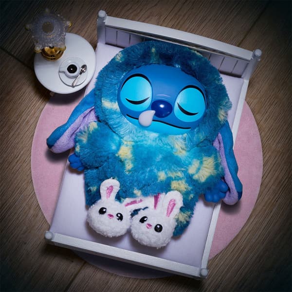 Stitch / Sleepy Stars plush keychain, Stitch (Bunny Slippers)