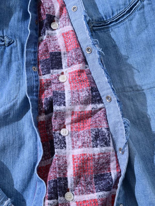 叠层 REMAKE 衬衫细节近景图