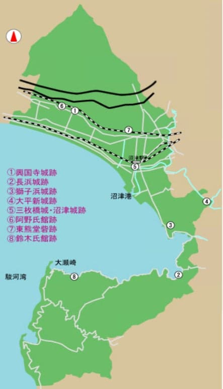 List of castle ruins in Numazu