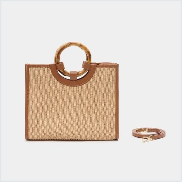 MY STYLE BAGS straw and bamboo summer bag at Hankyu Umeda