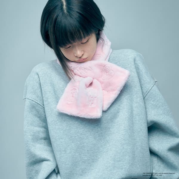 Faux Fur Embroidered Scarf featuring The Powerpuff Girls