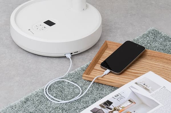 Dos puertos de salida USB para cargar dispositivos