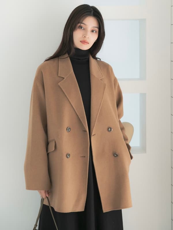 URBAN RESEARCH ROSSO 喀什米爾海狸絨短版外套