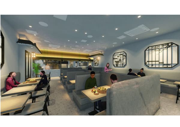 Modern interior of Chakun Xiaolongbao Kisarazu Store