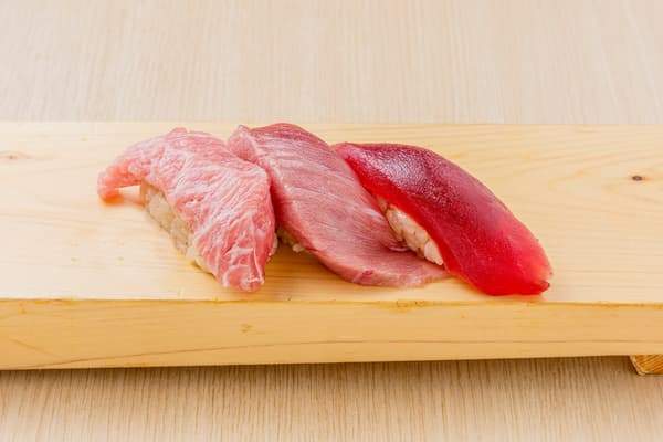 野生南方蓝鳍吞拿鱼三件套（鱼颈肉、中腩、赤身）