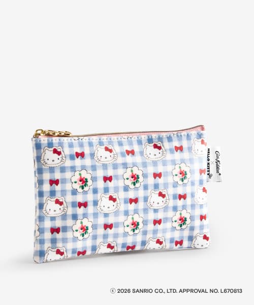 Cath Kidston × Hello Kitty 拉链手拿包 天蓝色