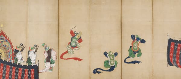 舞乐图屏风(左扇)