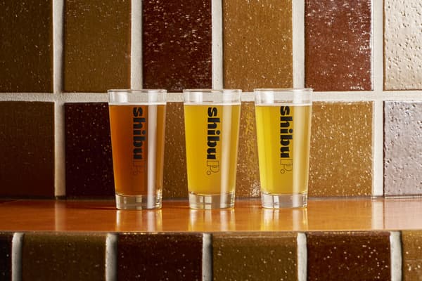 Craft beers lineup at shibu pub